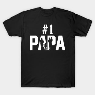 1 PAPA Number One Fathers Day T-Shirt